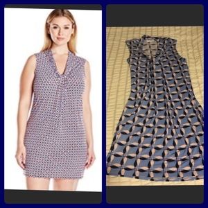 Leota Geometric Print Sleeveless Dress